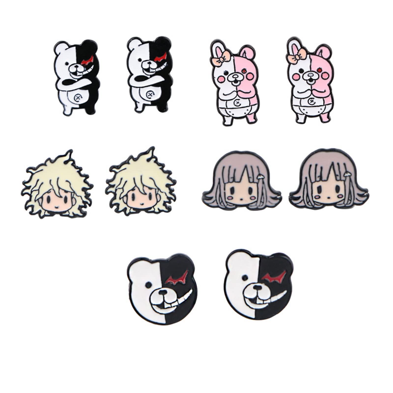 Amazon.co.jp: JIHUO モノクマ イヤリング ダンガンロンパ 希望